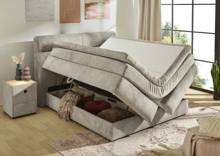 Boxspringbett QUEEN 180 x 200 cm beige