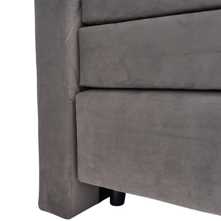 Boxspringbett SVENJA 180 x 200 cm grau