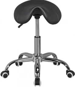 Bürohocker 60 cm silberfarbig/ schwarz