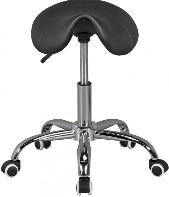 Bürohocker 60 cm silberfarbig/ schwarz