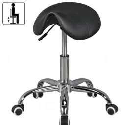 Bürohocker 60 cm silberfarbig/ schwarz