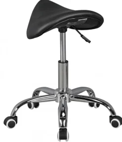 Bürohocker 60 cm silberfarbig/ schwarz