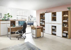 Büroregal CLYDE 45 x 197 cm Mauvella-Oak-Dekor