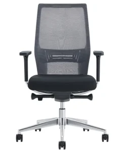 Bürostuhl 62 x 109 x 57 cm schwarz/ alufarben