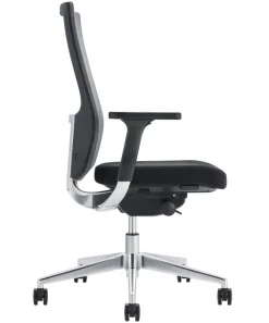 Bürostuhl 62 x 109 x 57 cm schwarz/ alufarben