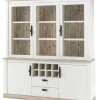 Buffetschrank FLORENZ 184 x 205 cm weiß/braun