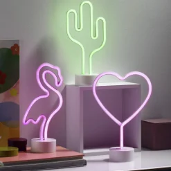 casaNOVA Akku LED Dekoleuchte FLAMINGO weiß /pink