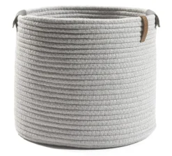 casaNOVA Aufbewahrungskorb rund 30 cm hellgrau