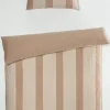 casaNOVA Baumwoll-Bettwäsche MORGAN STRIPE 135 x 200 cm cafe/braun