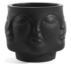 casaNOVA Übertopf GESICHT 20 cm schwarz