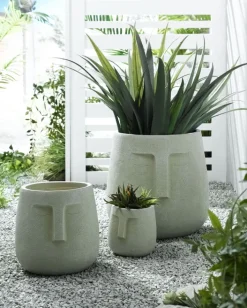 casaNOVA Übertopf SLEEPING FACE 29 cm beige