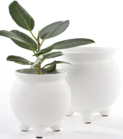 casaNOVA Übertopf Terrakotta weiß 20 cm