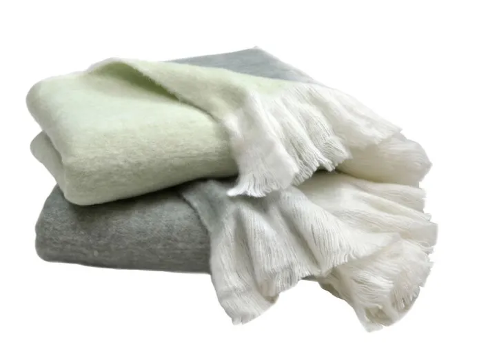 casaNOVA Fransendecke NOEL 130 x 170 cm salbei