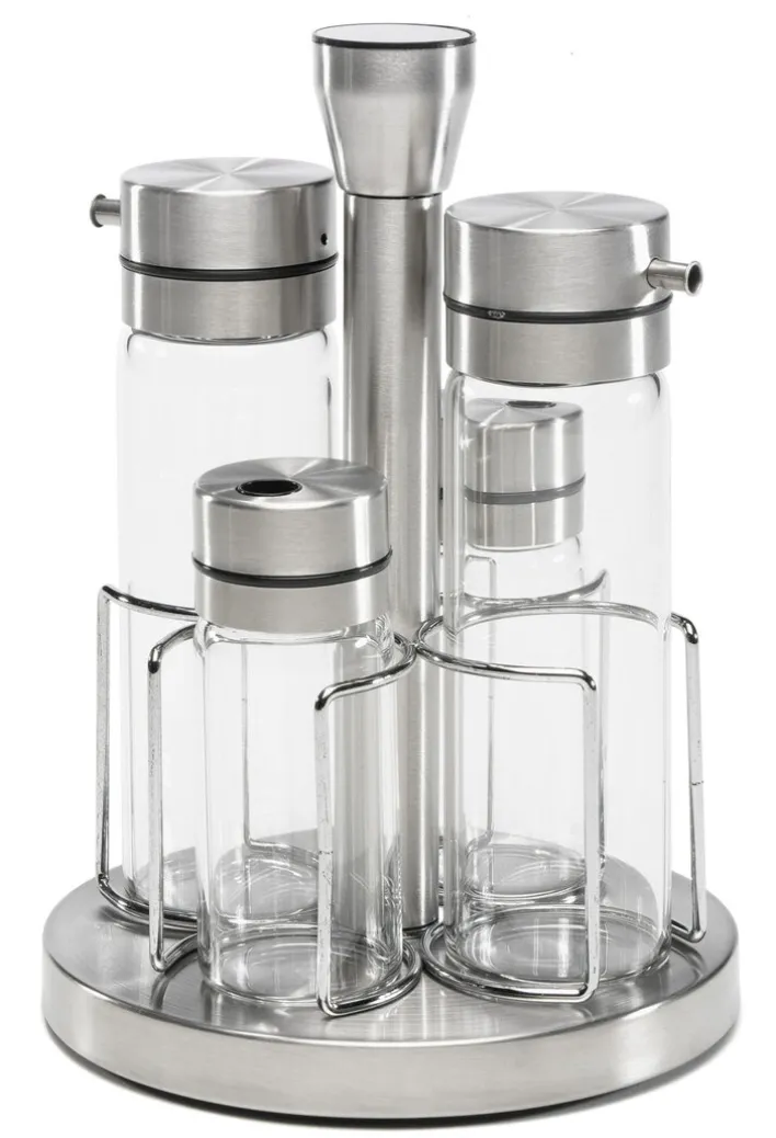 casaNOVA Gewürzkarusselle HANNA transparent /silberfarbig