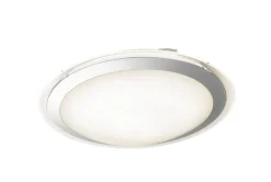 casaNOVA LED Deckenlampe ERA 43 cm Kunststoff silberfarbig/weiß