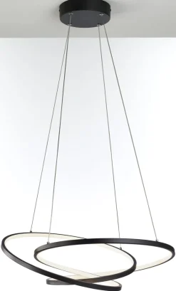 casaNOVA LED Pendelleuchte SPIRO 63 cm sch´warz