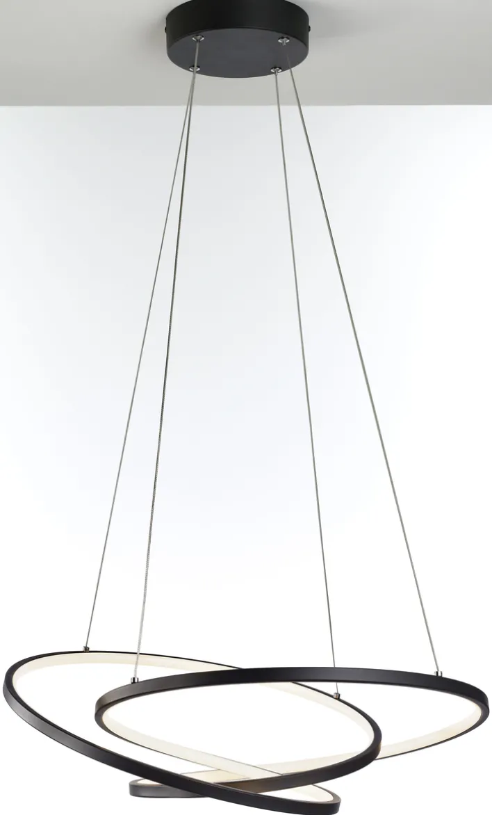 casaNOVA LED Pendelleuchte SPIRO 63 cm sch´warz