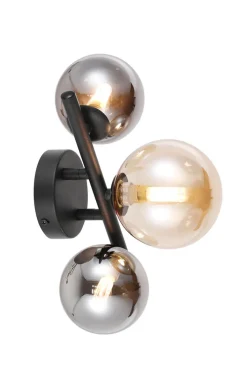 casaNOVA LED Retrofit Wandleuchte ESFERA schwarz /rauch /bernstein