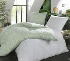 casaNOVA Renforcé-Bettwäsche GABY 135 x 200 cm grün