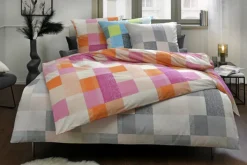 casaNOVA Renforcé-Bettwäsche HAILEY 135 x 200 cm blau/grün