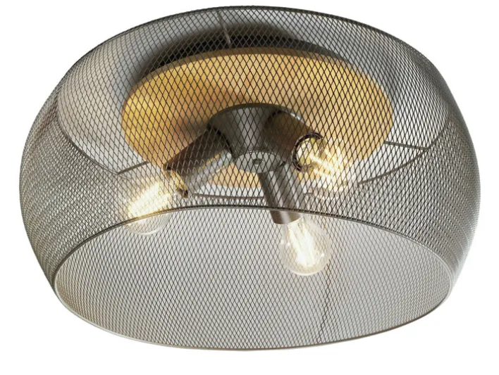 casaNOVA Retrofit Deckenlampe RESI 50 cm schwarz /Holz