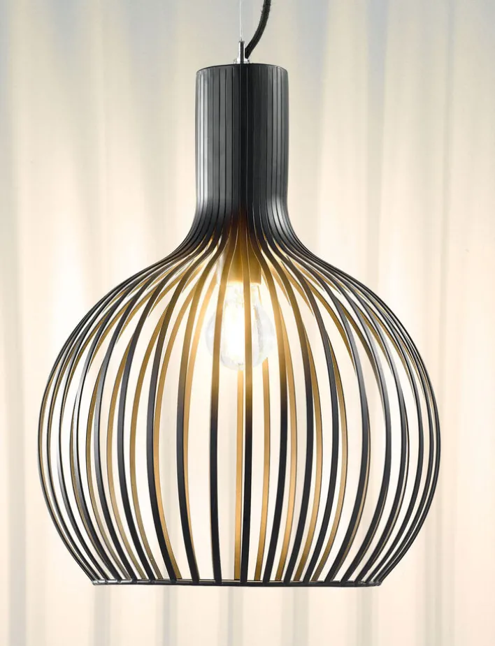 casaNOVA Retrofit Pendelleuchte COLLIN II 35 cm schwarz