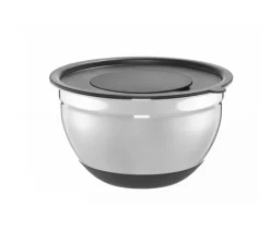 casaNOVA Rührschüssel 800 ml schwarz/ silberfarbig