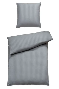 casaNOVA Satin-Bettwäsche SABRINA 135 x 200 cm silbergrau