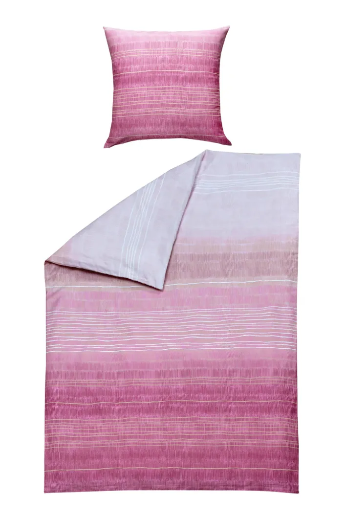 casaNOVA Satin-Bettwäsche TESSA 135 x 200 cm pink