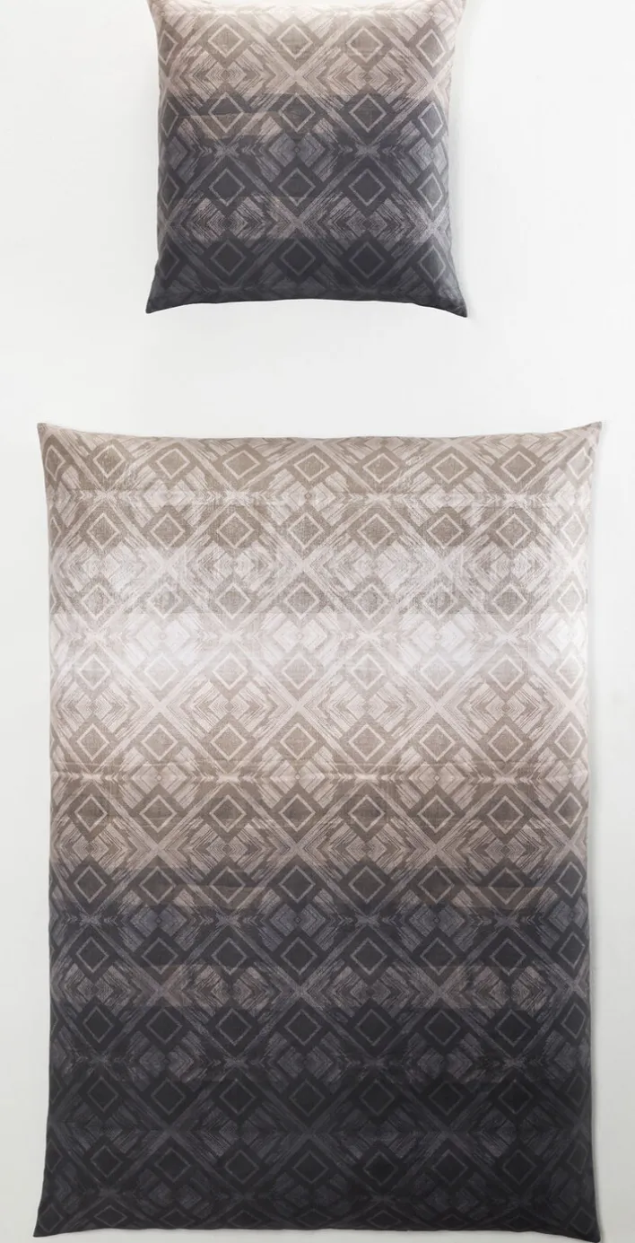 casaNOVA Satin-Bettwäsche TILDA 135 x 200 cm grau