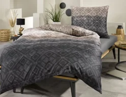 casaNOVA Satin-Bettwäsche TILDA 135 x 200 cm grau