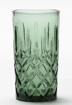 casaNOVA Trinkglas KRISTALL 300 ml dunkelgrün 13,5 cm