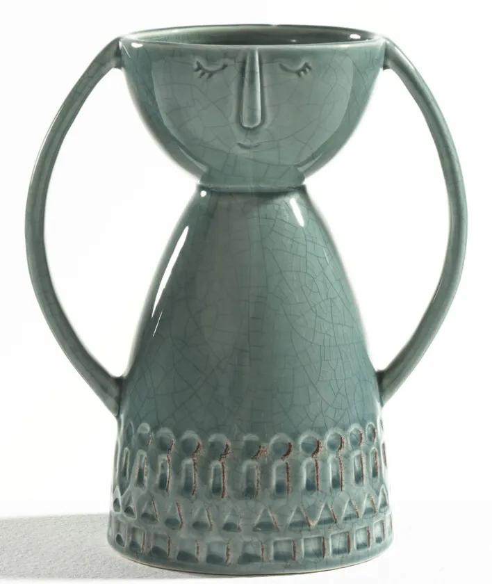 casaNOVA Vase 20,4 cm grün