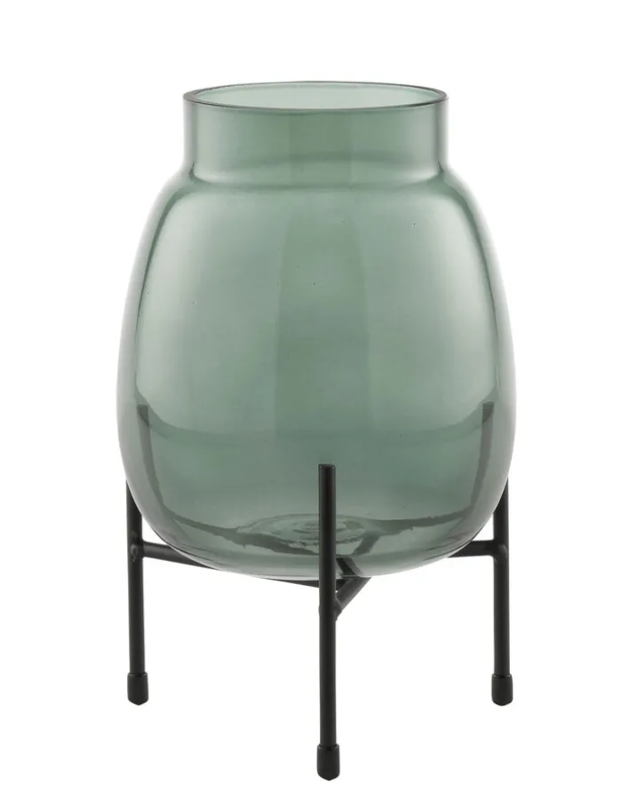 casaNOVA Vase 19 cm 2-teilig grün