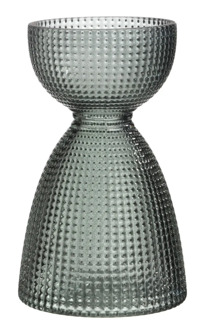 casaNOVA Vase Glas 14 cm hellgrün