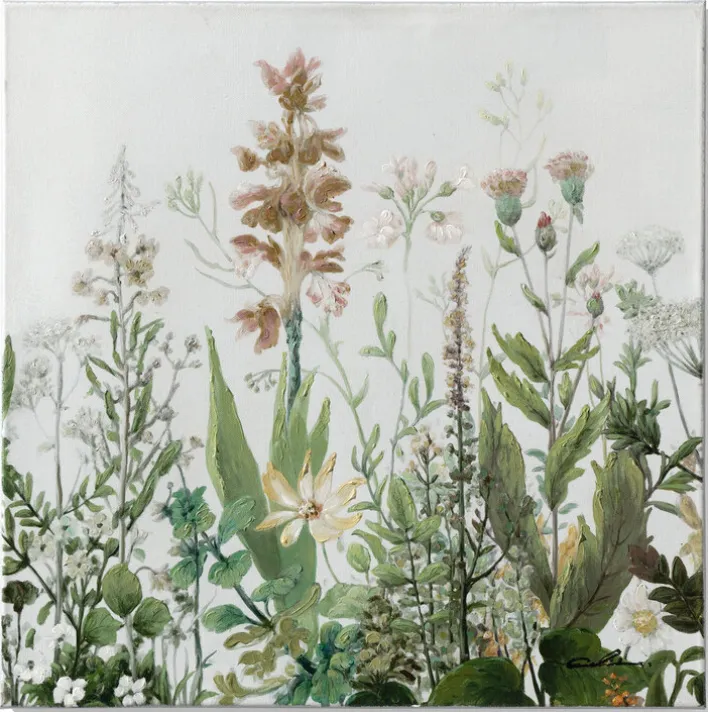 casaNOVA Wandgemälde Bild BLUME III 60 x 60 cm Leinwand/Kunststoffrahmen