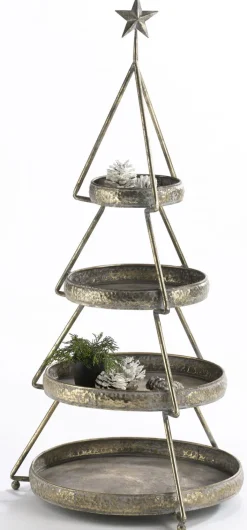 casaNOVA Weihnachten Etagere GOLDENE PRACHT 102 cm