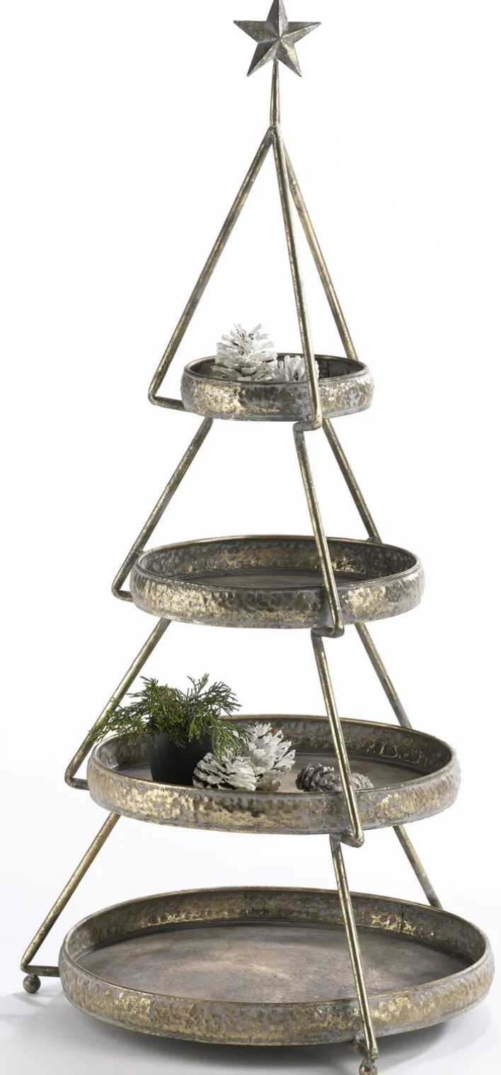 casaNOVA Weihnachten Etagere GOLDENE PRACHT 102 cm