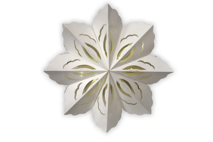 casaNova Weihnachten Lichtobjekt Schneeflocke 76 cm Weiß