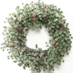 casaNOVA Weihnachtskranz Tannenzapfen 50 cm grün