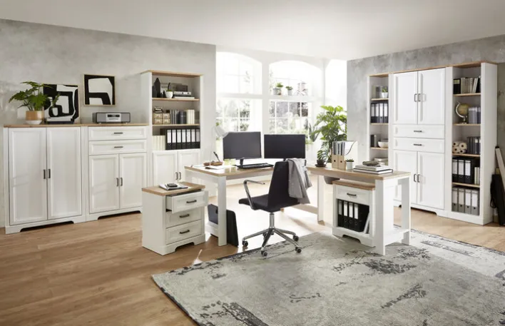 CASAVANTI Aktenschrank JASMIN 86 x 204 cm Pinie hell/ Artisan Eiche