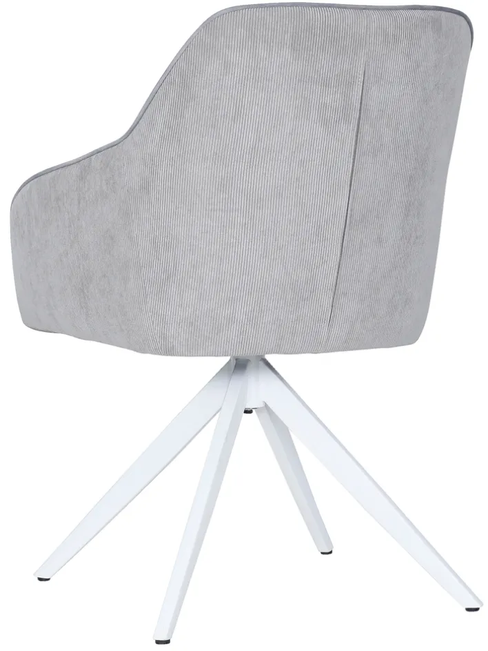 CASAVANTI Armlehnstuhl GENT hellgrau/weiß