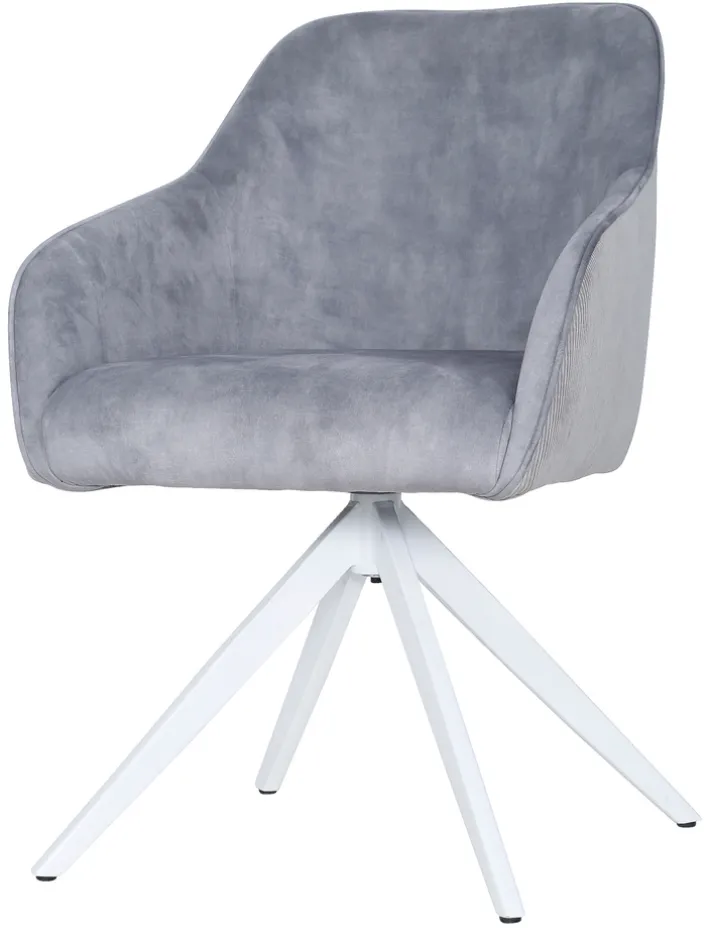 CASAVANTI Armlehnstuhl GENT hellgrau/weiß