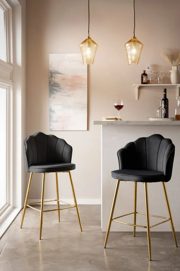 CASAVANTI Barhocker 2er Set schwarz