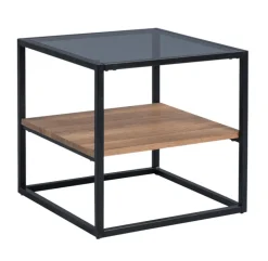 CASAVANTI Beistelltisch 50 x 50 x 50 cm Metall schwarz