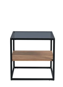 CASAVANTI Beistelltisch 50 x 50 x 50 cm Metall schwarz