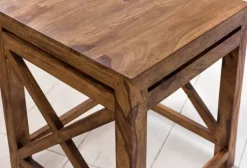 CASAVANTI Beistelltisch 2er-Set Sheesham braun