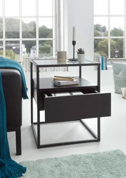 CASAVANTI Beistelltisch EVORA schwarz