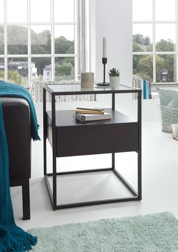 CASAVANTI Beistelltisch EVORA schwarz