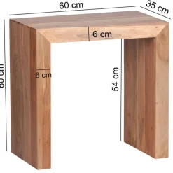 CASAVANTI Beistelltisch MUMBAI 60 x 36 cm Akazie